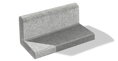 Premac obrubník L 30x16,5x15 cm sivá