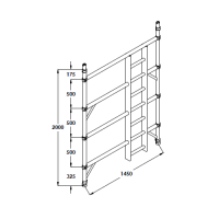 Rám 1450 rebríkový 2,0 m