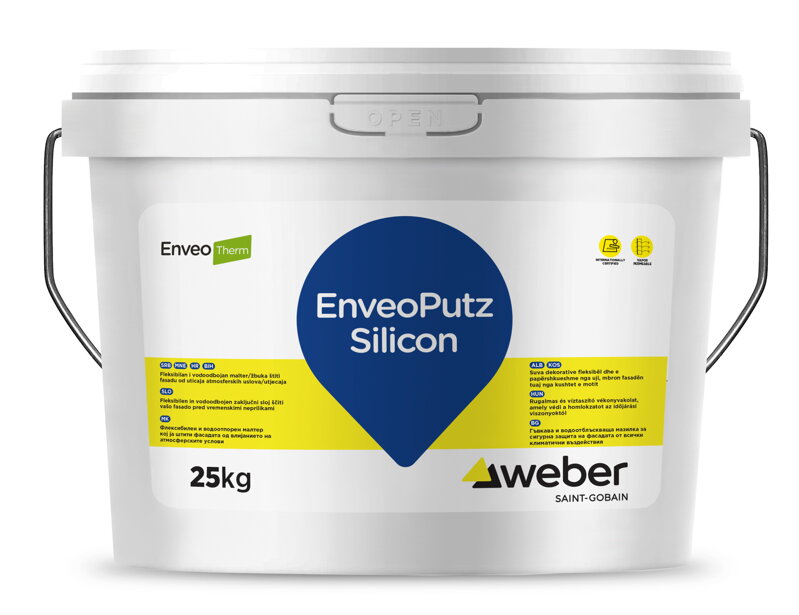 EnveoPutz Silikon prémiová silikónová omietka 25kg, extra biela EnveoPutz Silikon prémiová silikónová omietka 25kg, extra biela
